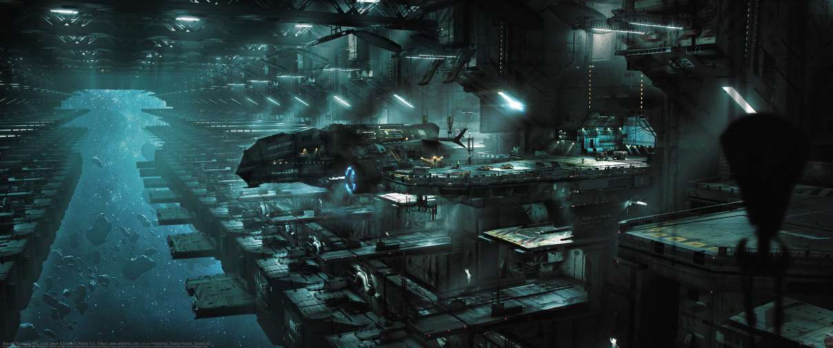 Beyond The Aquila Rift - Love, Death & Robots ultrawide achtergrond