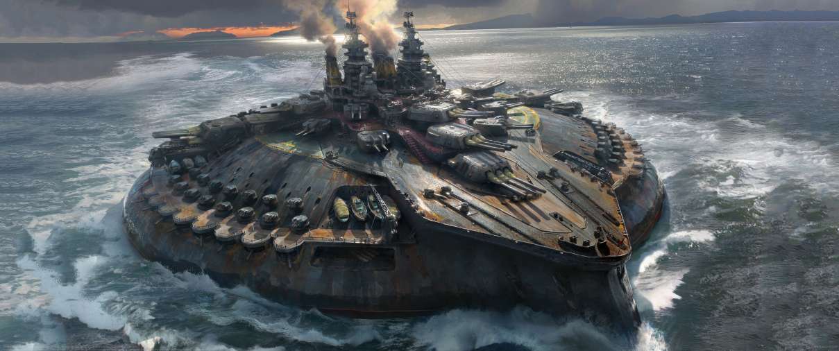 Thunder Fleet ultrawide achtergrond