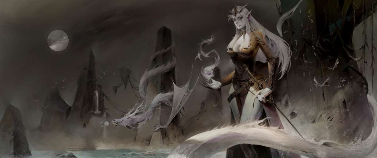 Dragon lady ultrawide achtergrond