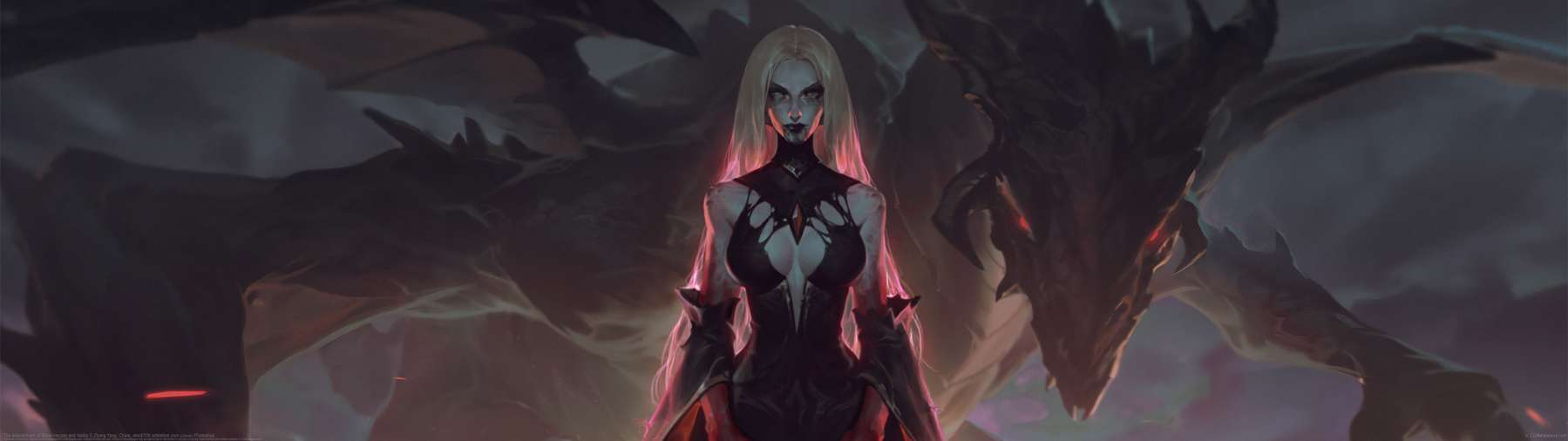 The embodiment of blood-Hecate and Valdis ultrawide achtergrond