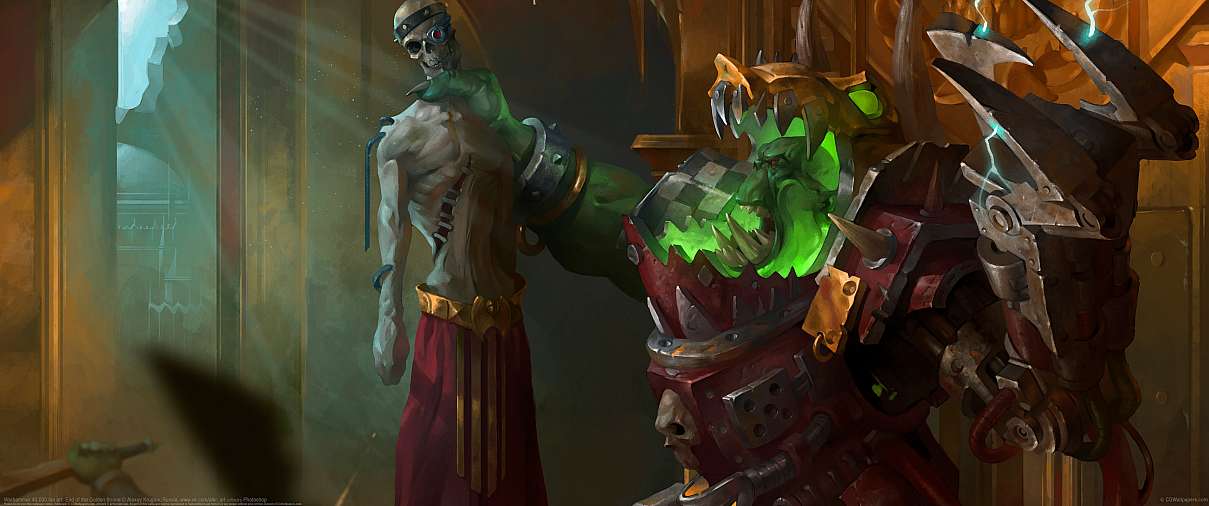 Warhammer 40.000 fan art: End of the Golden throne ultrawide achtergrond