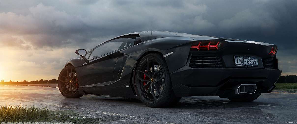 The Black Aventador ultrawide achtergrond