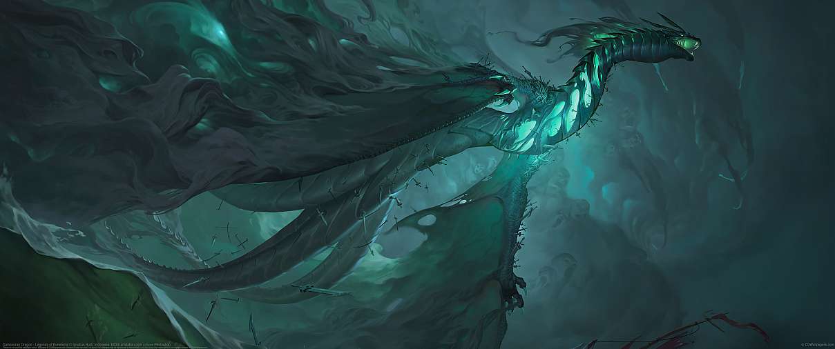 Camavoran Dragon - Legends of Runeterra ultrawide achtergrond