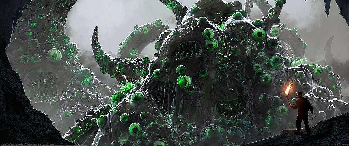 Lovecraft's Shoggoth ultrawide achtergrond