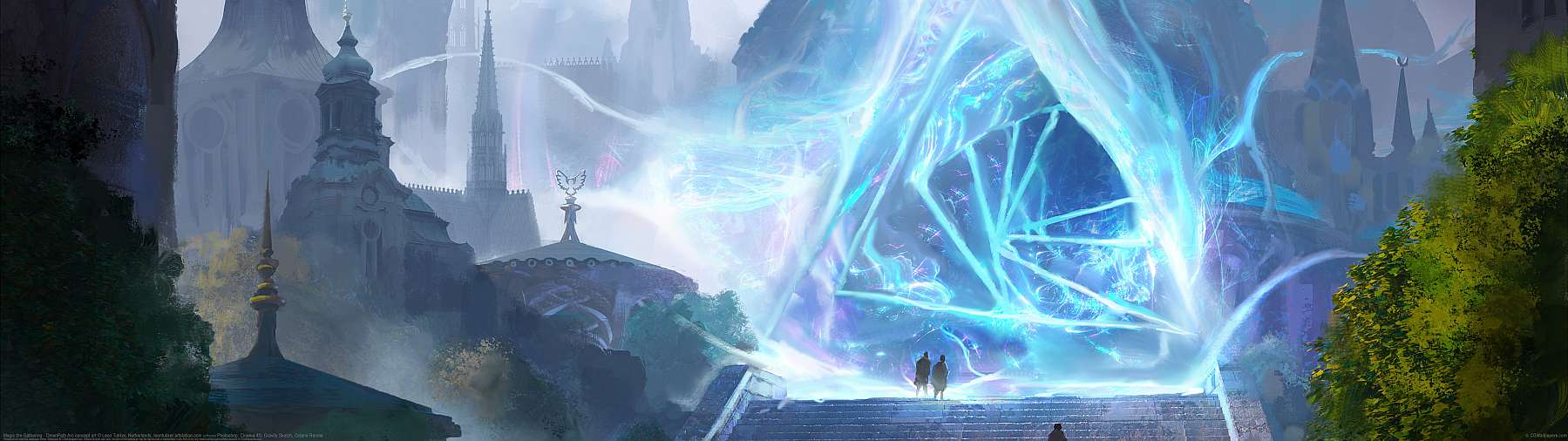 Magic the Gathering - OmenPath Arc concept art ultrawide achtergrond