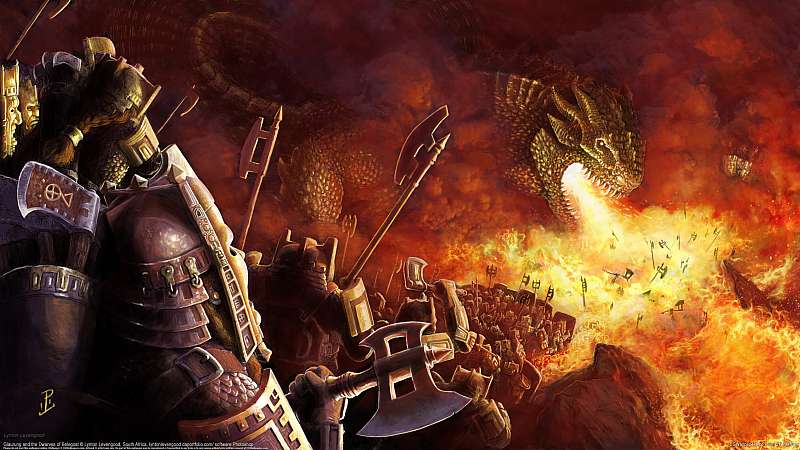 Glaurung and the Dwarves of Belegost achtergrond