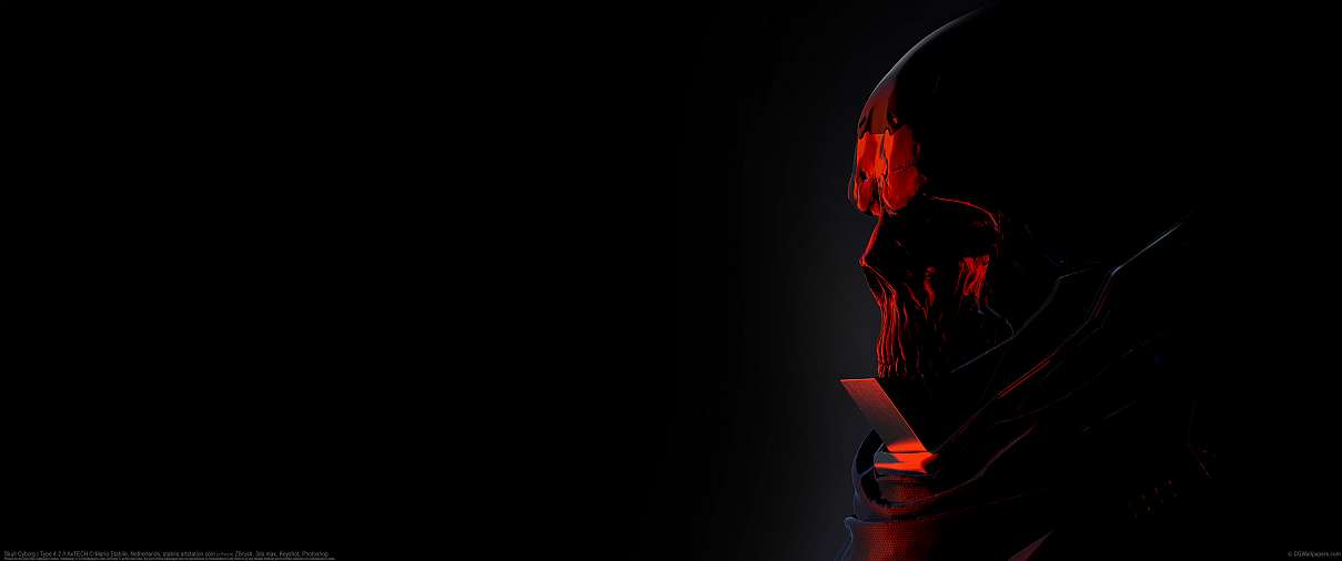 Skull Cyborg | Type 4.2 // AxTECH ultrawide achtergrond