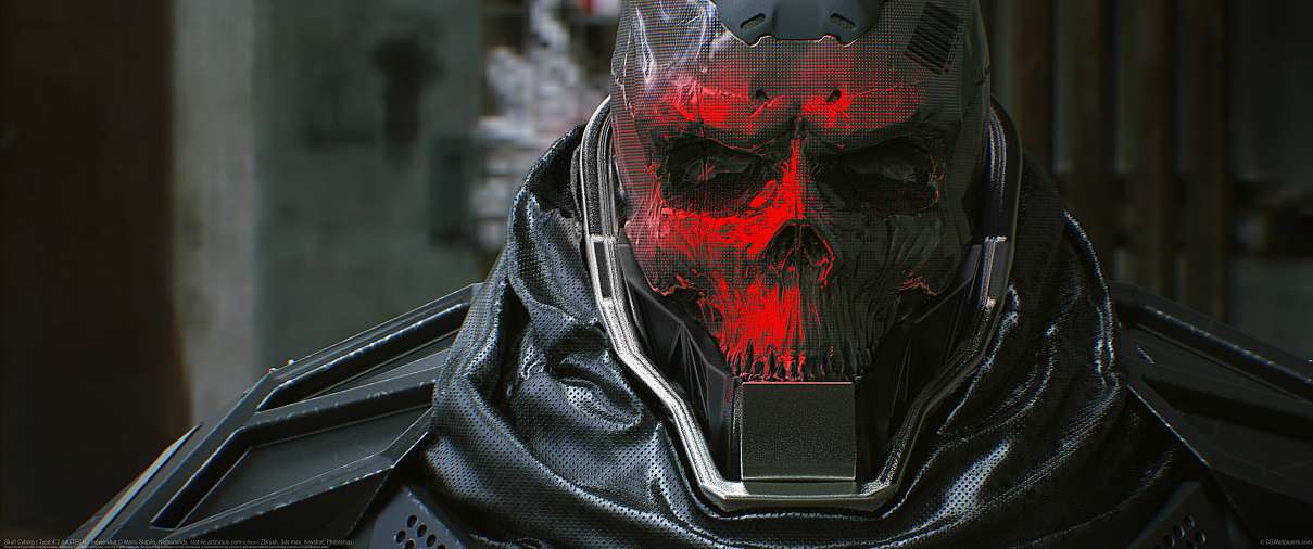 Skull Cyborg | Type 4.2 // AxTECH - movie shot ultrawide achtergrond