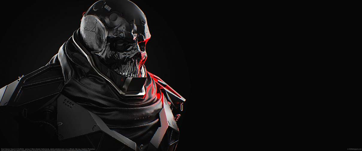 Skull Cyborg | Type 4.2 // AxTECH - serious ultrawide achtergrond