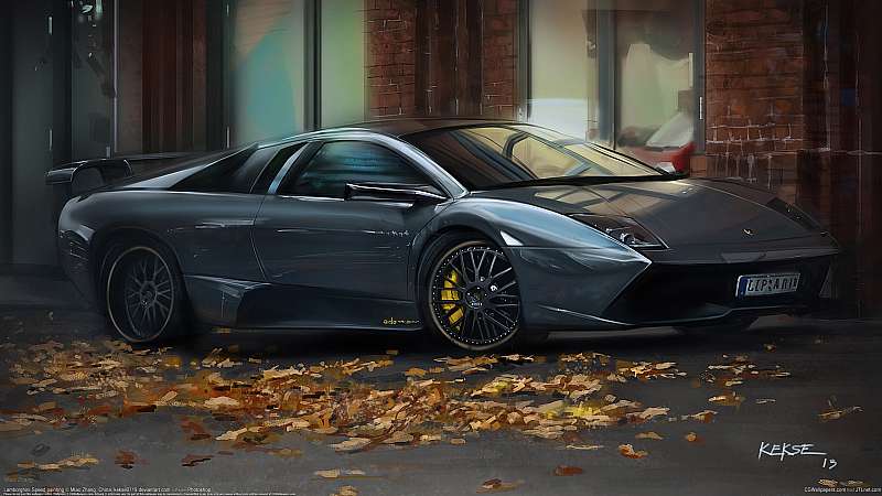 Lamborghini speed painting achtergrond