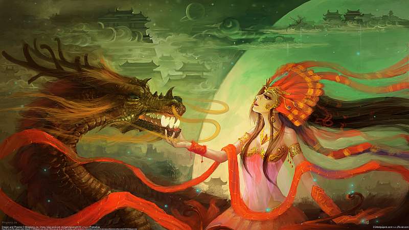 Dragon and Phoenix achtergrond