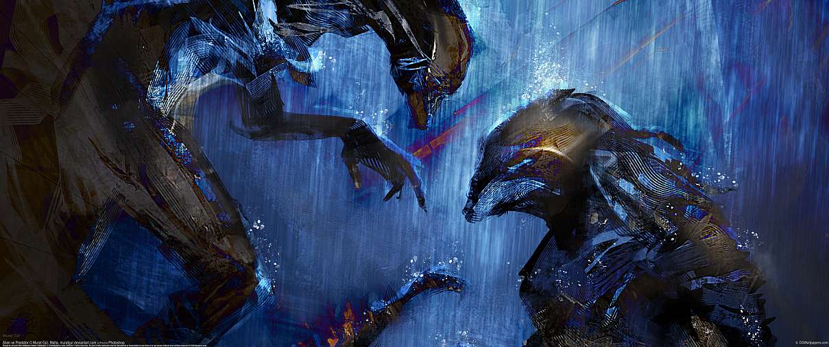 Alien vs Predator ultrawide achtergrond