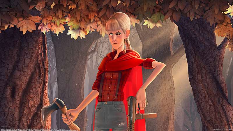 Badass Red Riding Hood Concept achtergrond