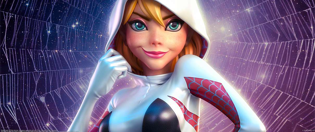 Spider-Gwen ultrawide achtergrond