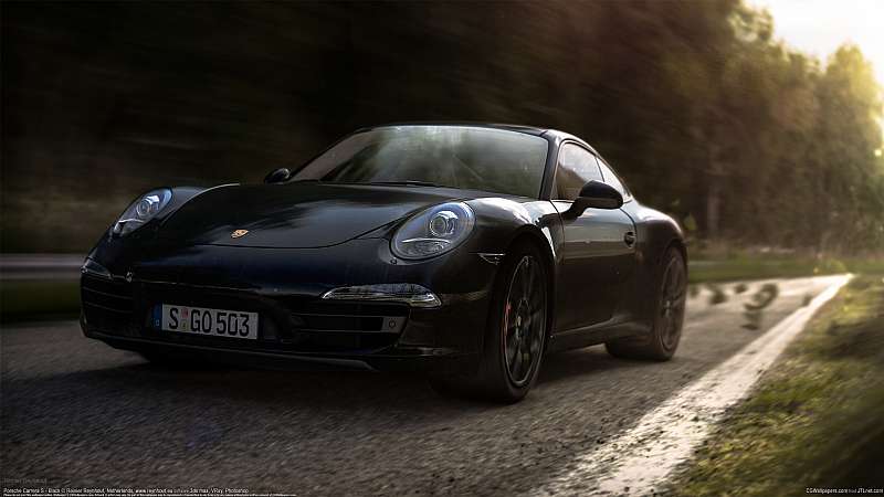 Porsche Carrera S - Black achtergrond