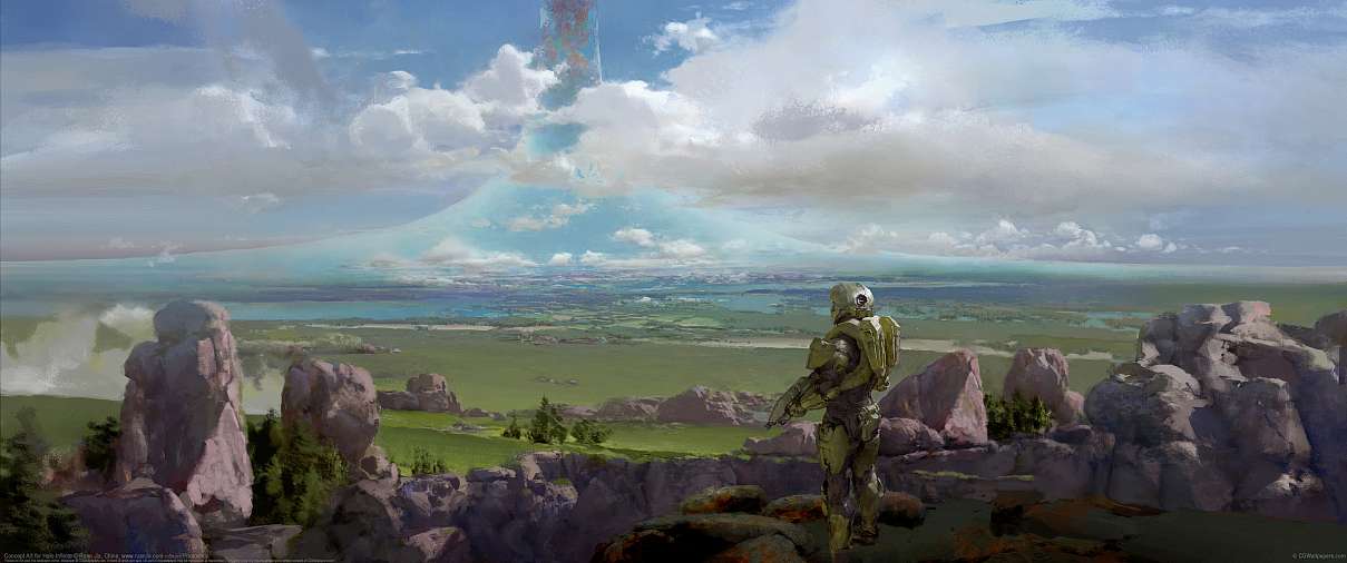 Concept Art for Halo Infinite ultrawide achtergrond