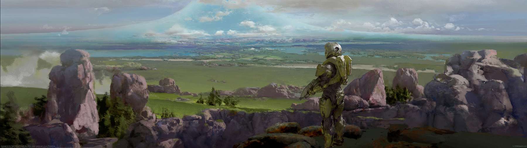 Concept Art for Halo Infinite ultrawide achtergrond