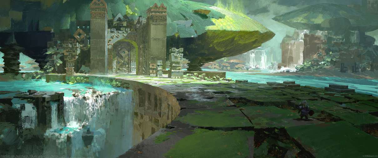 Guild Wars 2 jungle - Asura ultrawide achtergrond