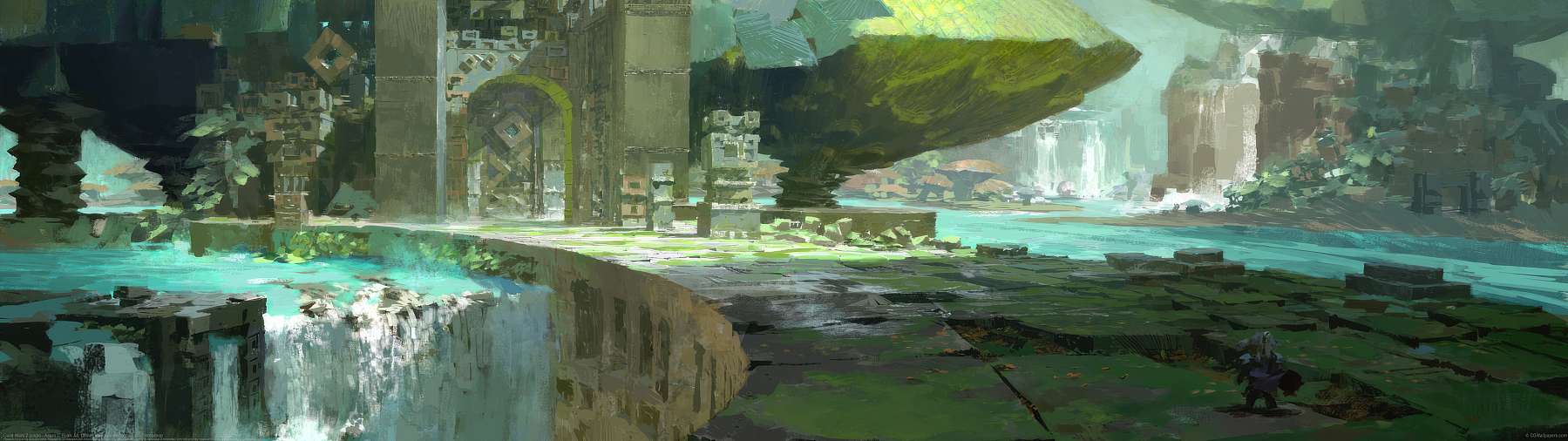 Guild Wars 2 jungle - Asura ultrawide achtergrond