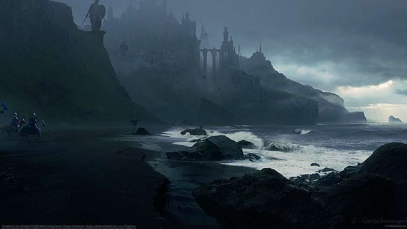 Homework for the 2nd week of CGMA Matte Painting course achtergrond