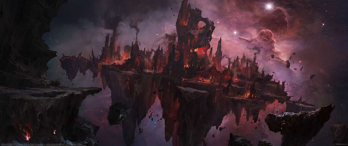 Warhammer Total War 3 Demonic Fortress ultrawide achtergrond