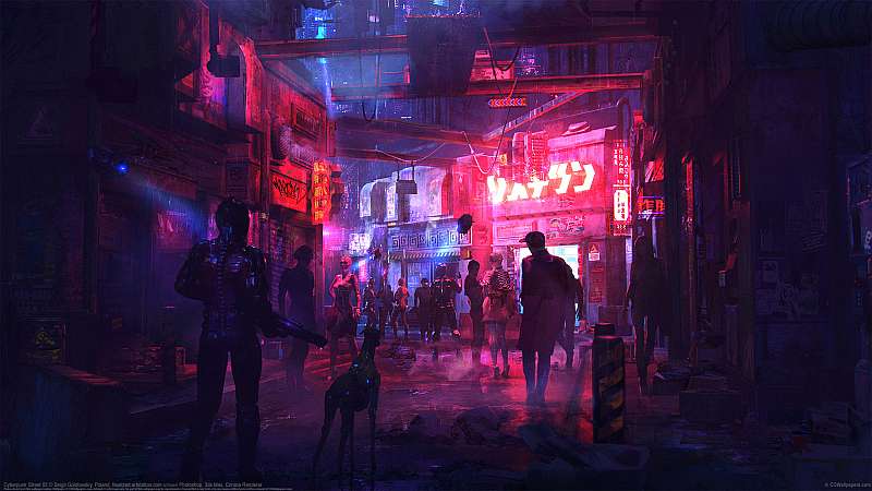 Cyberpunk Street 02 achtergrond