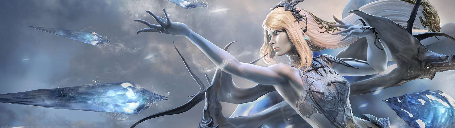 Final Fantasy XVI fan art Shiva ultrawide achtergrond