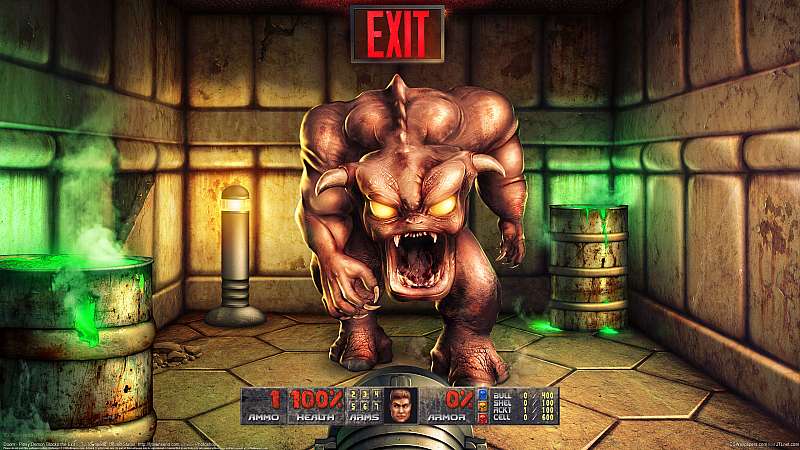 Doom - Pinky Demon Blocks the Exit achtergrond