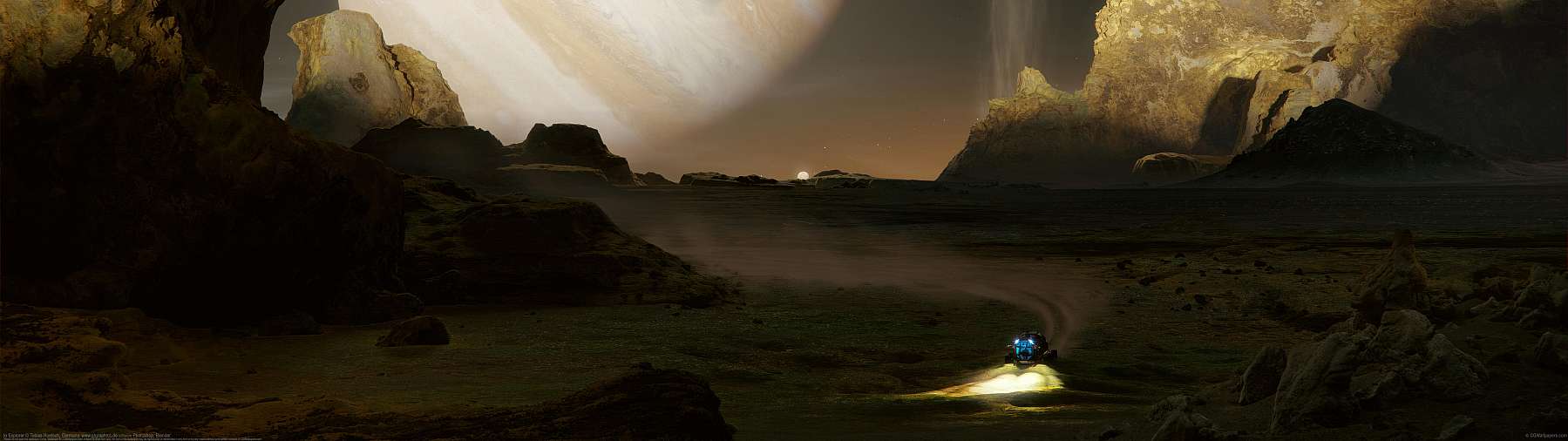 Io Explorer ultrawide achtergrond