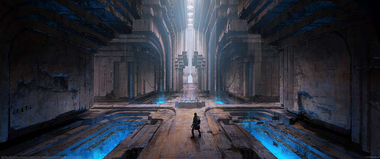 Star Wars Jedi: Survivor - Underground Temple ultrawide achtergrond